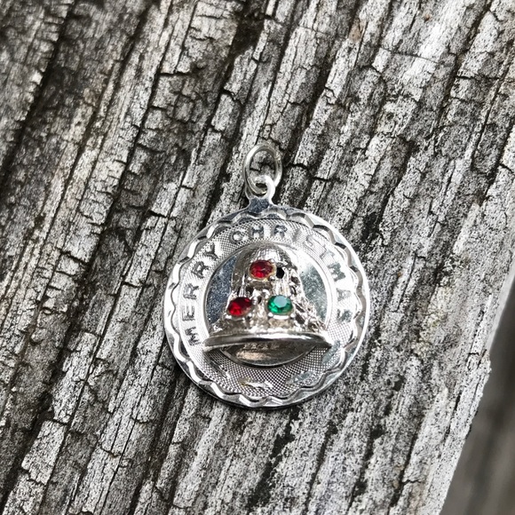 Vintage Sterling Christmas Bell Charm - Picture 3 of 4